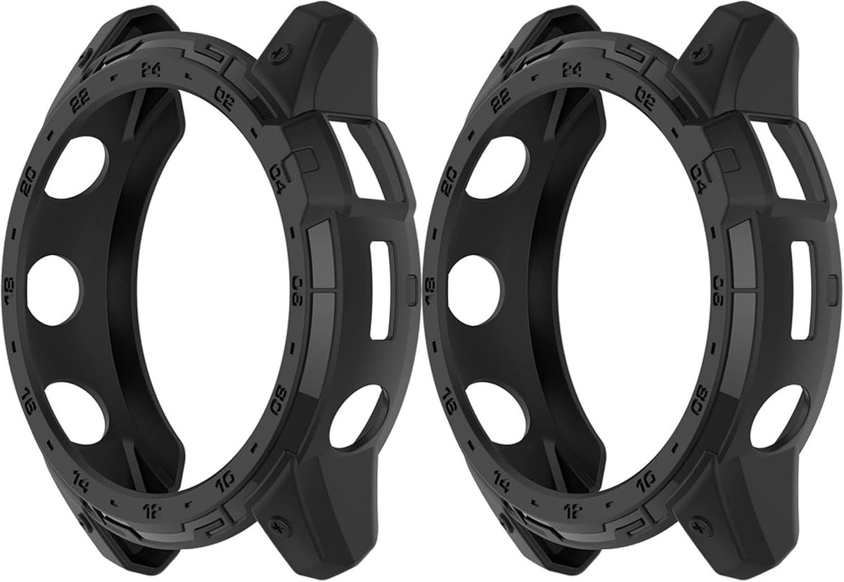 TPU Beschermhoes voor Garmin Tactix 7 - Schokbestendige Cover en Bumper Accessoires voor Enduro 2 en Tactix 7 Pro Smartwatch (Zwart)