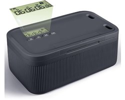 Ryoudavell - Timed Lock Box met Timer - 23.9 x 13.1 x 9.6 cm - 2-in-1 Snelsluit- of Timervergrendelingsmodus - Maximaal 30 Dagen - Kluis - Opbergdoos - Kitchen Safe - Telefoongevangenis voor Smartphone & Gaming