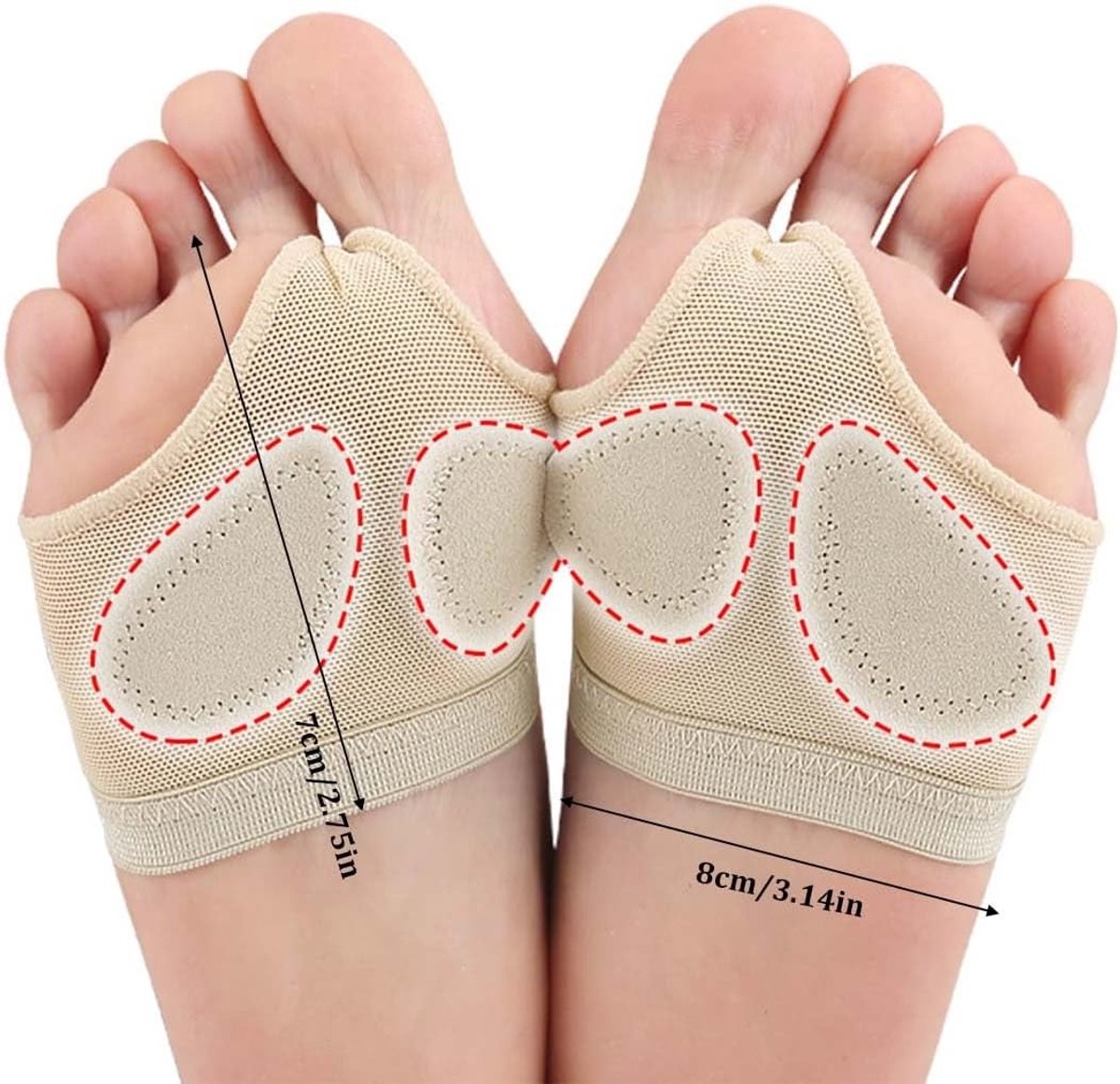Dansvoetjes - Zwart - M (37-39 EU) - Ademend Microvezel en Mesh - Antislip Voetbeschermers voor Dansers