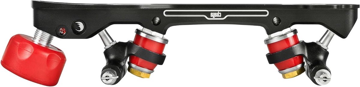Rolschaatsonderdelen - Platen Trucks - Derby Skaten - Dual Center Mount - Maat 40 - Zwart