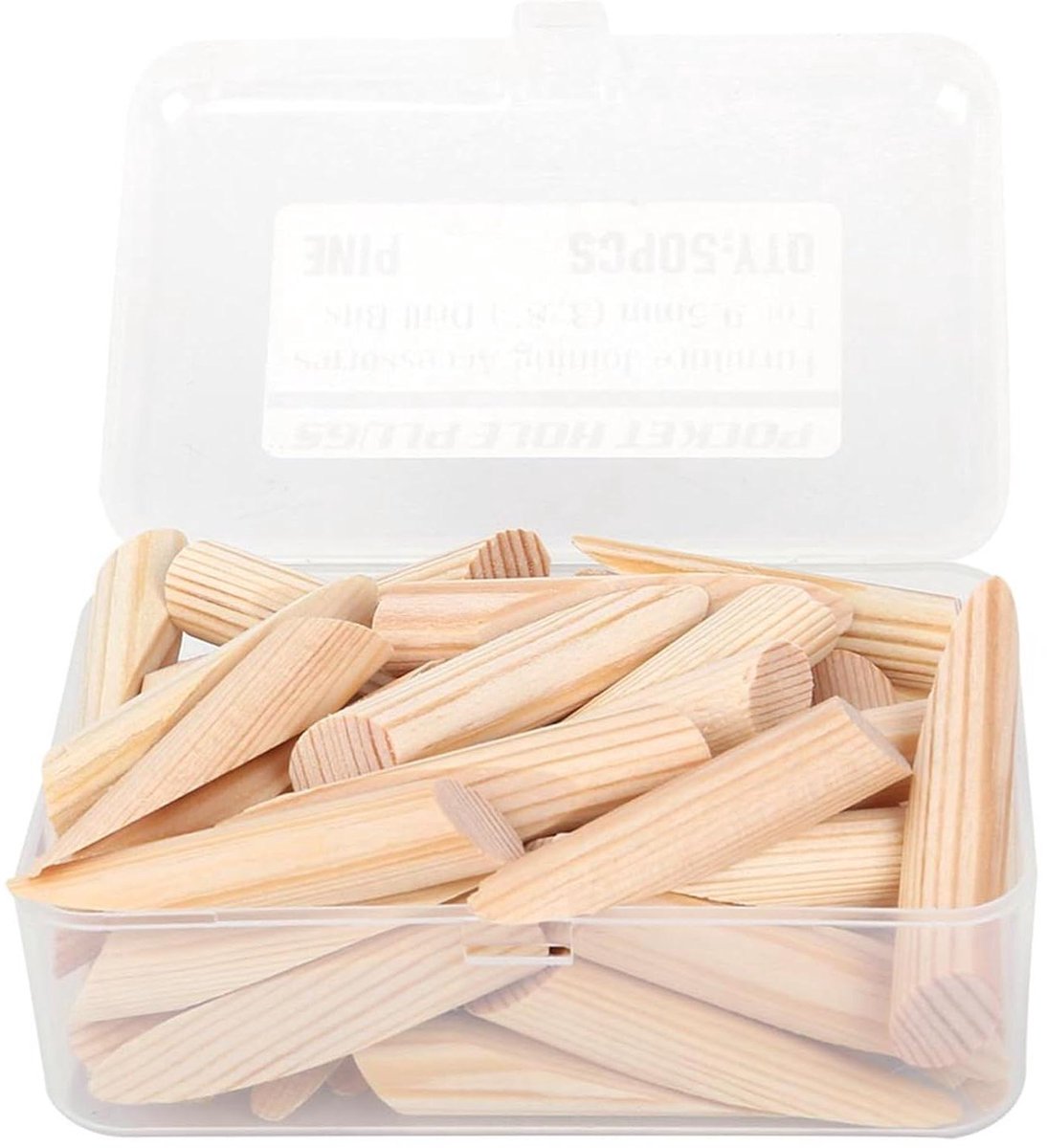 Houten Zakgat Plug - Schroefpluggen Kit - Houtbewerking - Schuin Gat Ontwerp - 50 stuks - Houtkleur