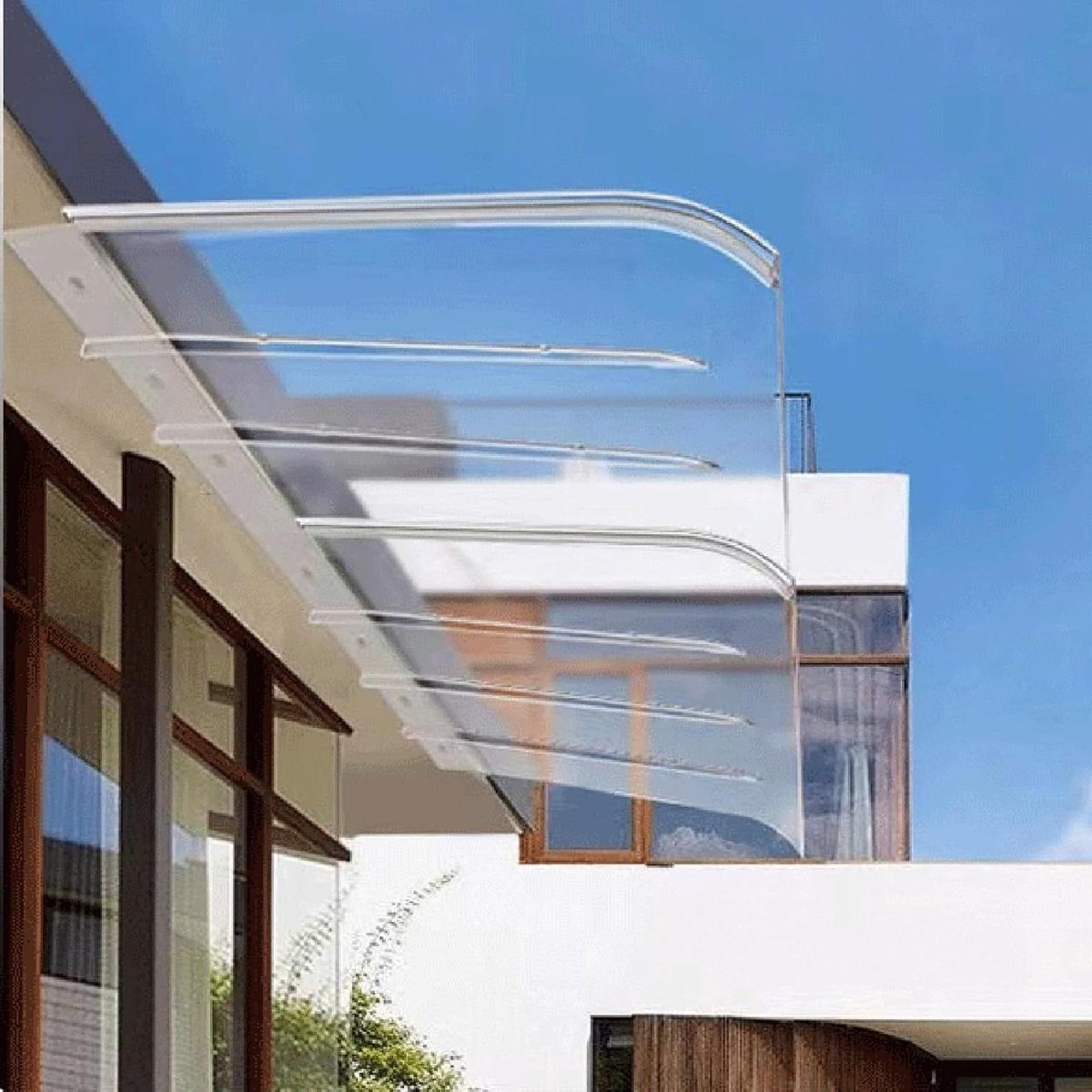 Terras Luifel - Dakbedekking Buiten - Bescherming Tegen Weer - Slagvast Polycarbonaat - 50 x 260 cm - Transparant