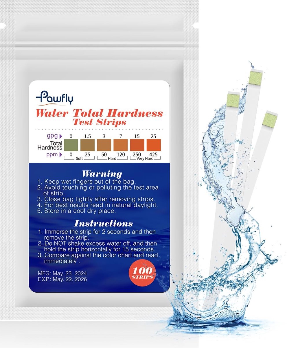 Hard Water Test Kit voor Drinkwater, Kraanwater, Fonteinen, Zwembaden en Spa's - 100 Stuks voor Calcium en Waterontharding