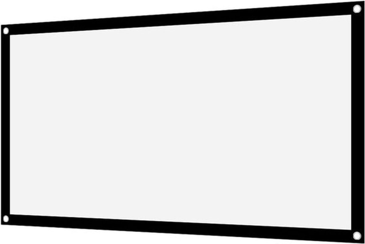 Projector scherm - 50 inch - Draagbaar - Wit - Kreukvrij - Polyester - Geschikt voor alle merken - 40 inch (60 inch) Projectiescherm.