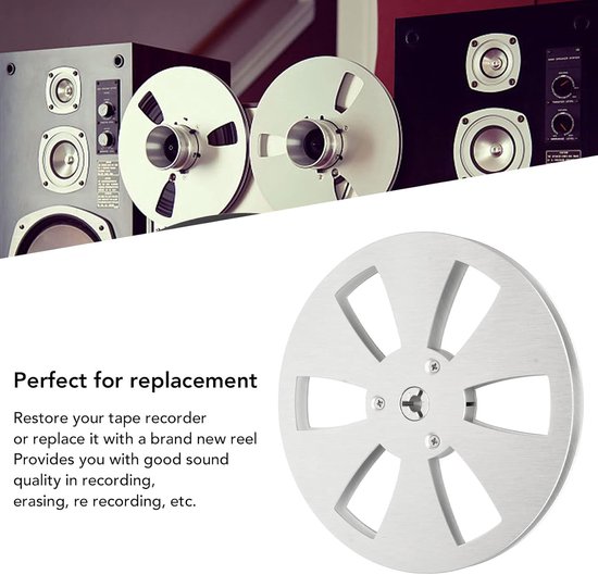 Lege Tape Spoel - Opname Spoel - Audio Opnemen - Aluminium Constructie - 7 inch - Zilver — afbeelding 4