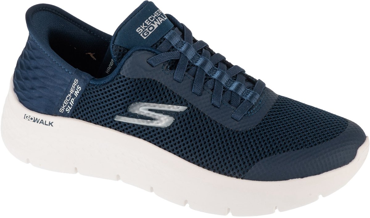 Skechers Instapper Hands-Free Slip-Ins Go Walk Flex 124836/NVW Blauw Wit Machine Washable