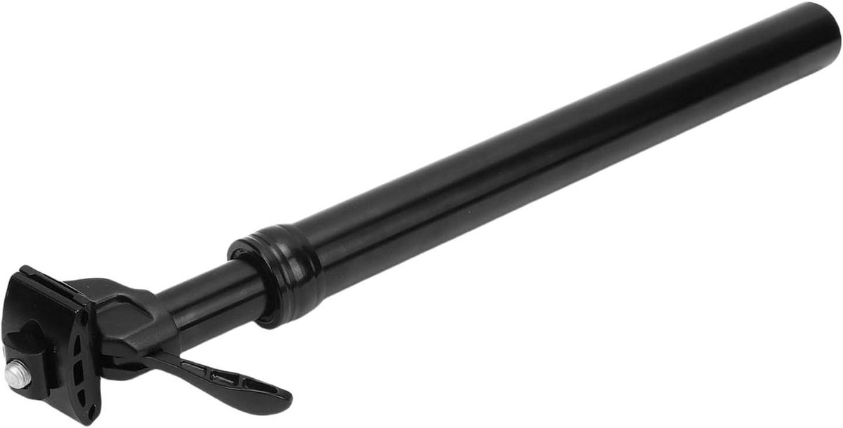 Fiets Zadelpen - Verende Zadelpen - Comfortabel Fietsen - Soepele Schokabsorptie - 31.6mm 170mm Slag - Zwart