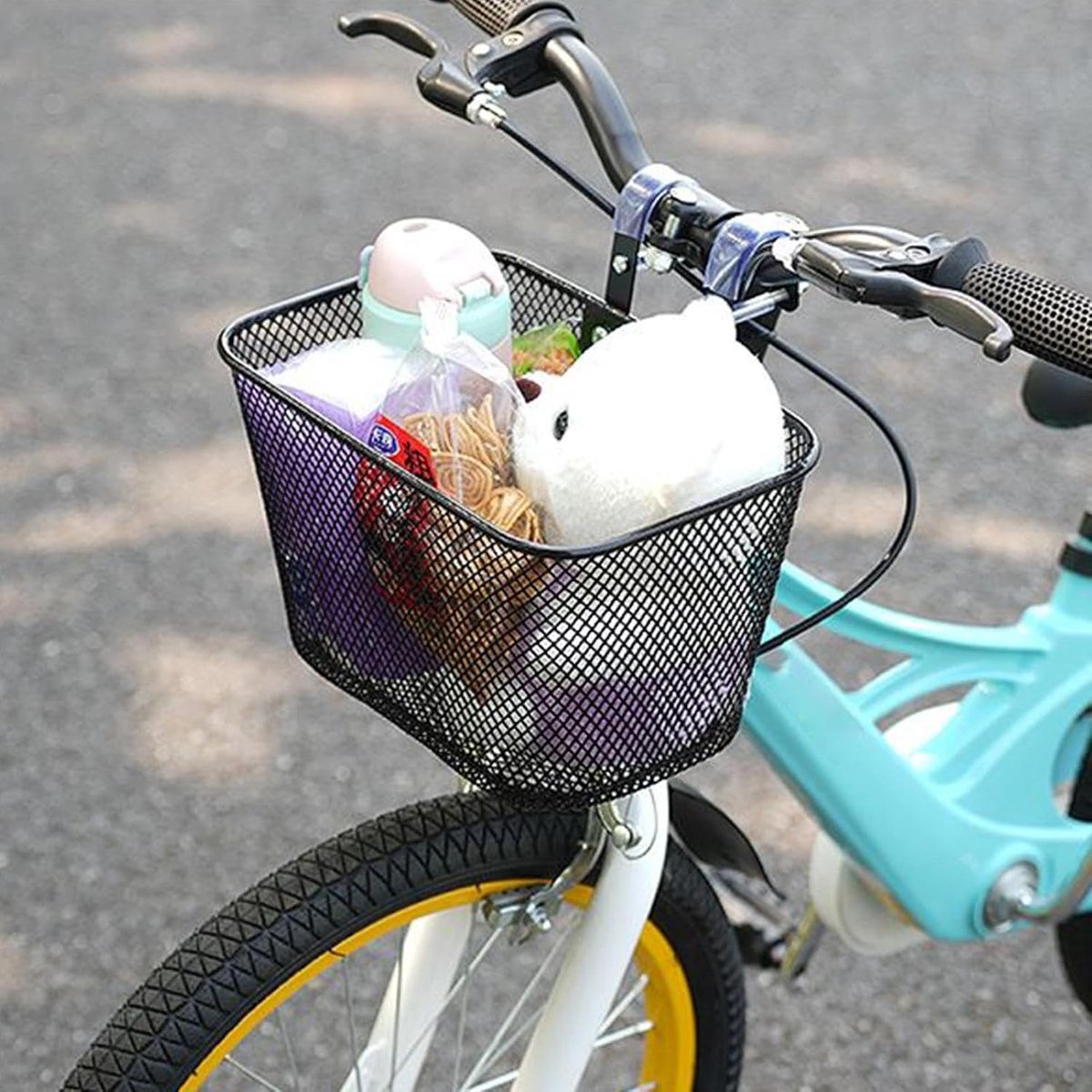 Voormand Fiets - Stuurmand Bagagedrager - Boodschappen Vervoeren - Roestbestendige Constructie - 26x17x15.5 cm - Zwart