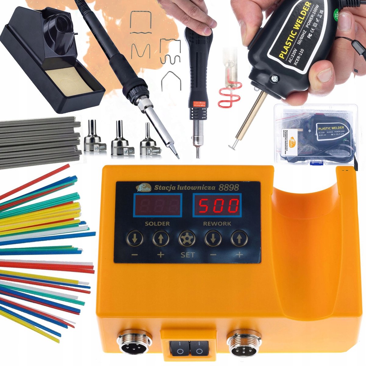 Rosfix Soldeerstation Orange Husky OH660 Set - 2w1 Hot-Air en 900M - 660W PID 100–500°C