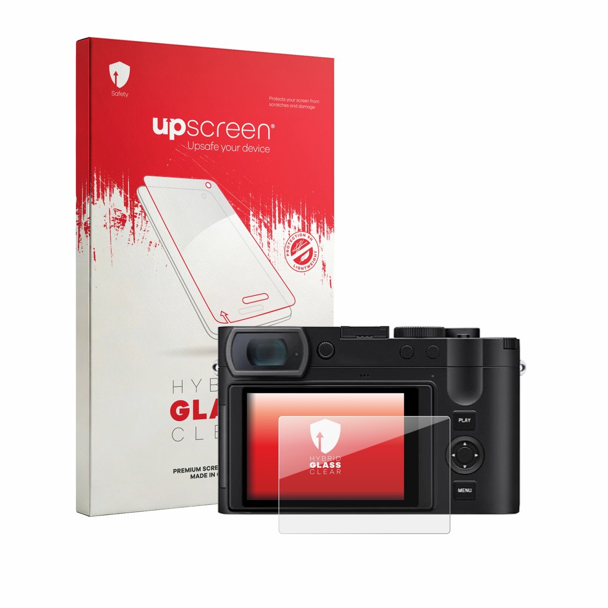 upscreen - Screenprotector voor Leica Q3 Monochrom - Folie Beschermfolie Beschermglas transparant