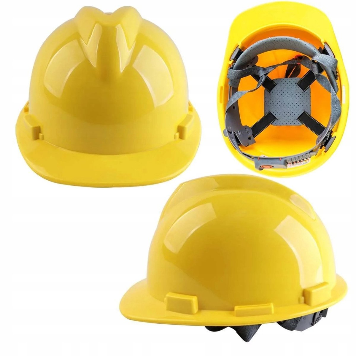 Rosfix Veiligheidshelm PP-4K - HDPE Bouwhelm 6-Punts Binnenwerk - 4 Ventilatieopeningen, -10°C–+50°C