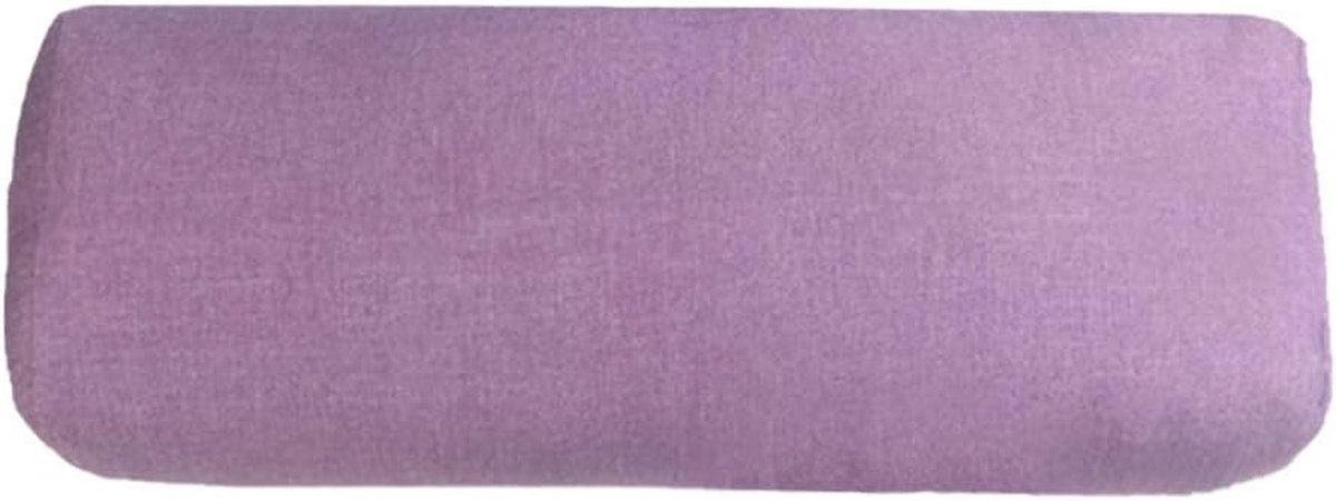 Yoga Bolster Kussen - Meditatiekussen Rechthoekig - Herstellende Yoga - Optimale Ondersteuning - 65 x 25 x 15 cm - Paars