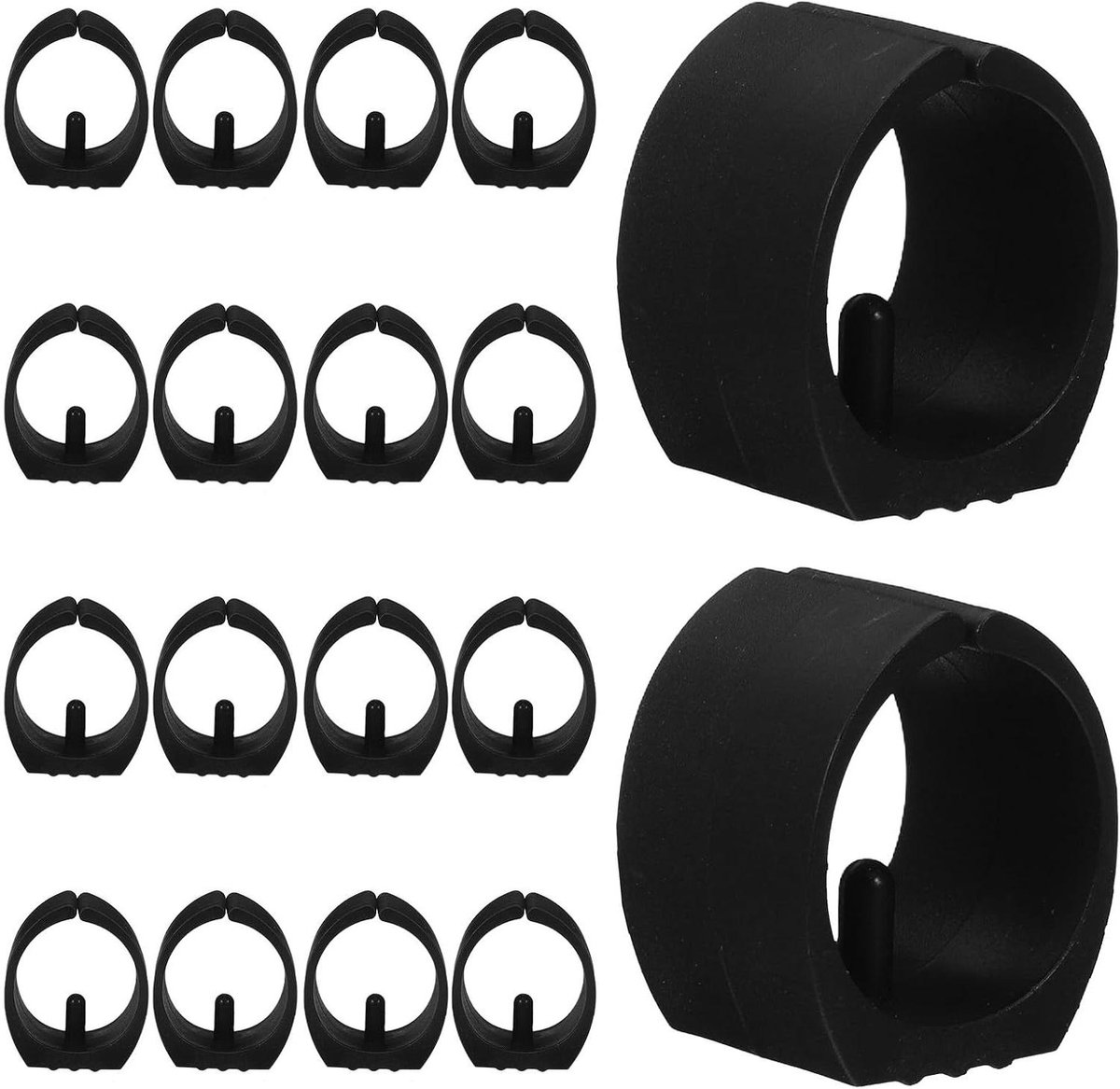 Stoelpootbeschermers - Meubelvoetjes Vloerbeschermers - Meubels Verplaatsen - Universele U-vorm - 34x28x20 mm - Zwart