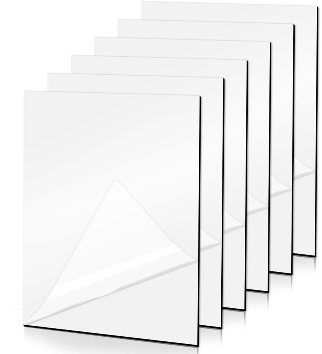 6 Stuks Laser Graveerplaten 30 x 20 cm, Plastic Bladen voor DIY Klussen, Graveren, Naamplaten en Deurbordjes