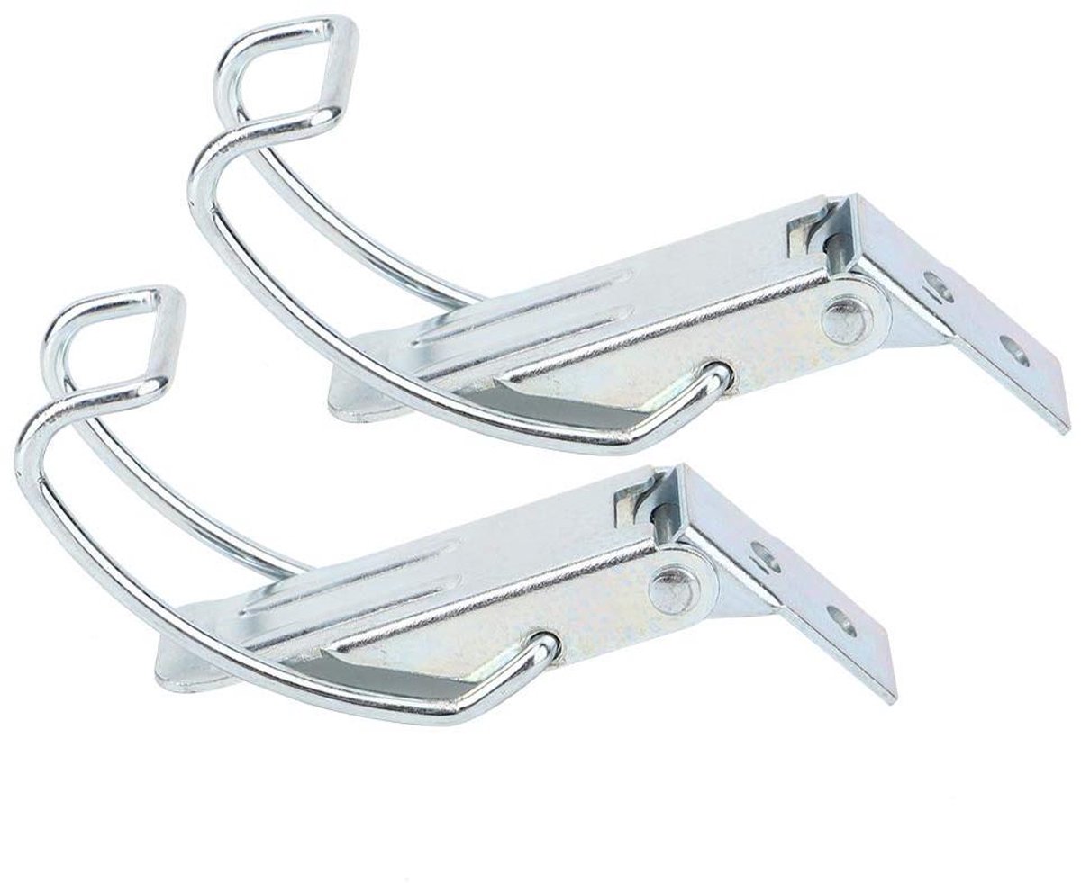 Deur Gesp - Klink Hasp - Kisten Sluiten - Sterk RVS - 2 Stuks - Zilverkleurig