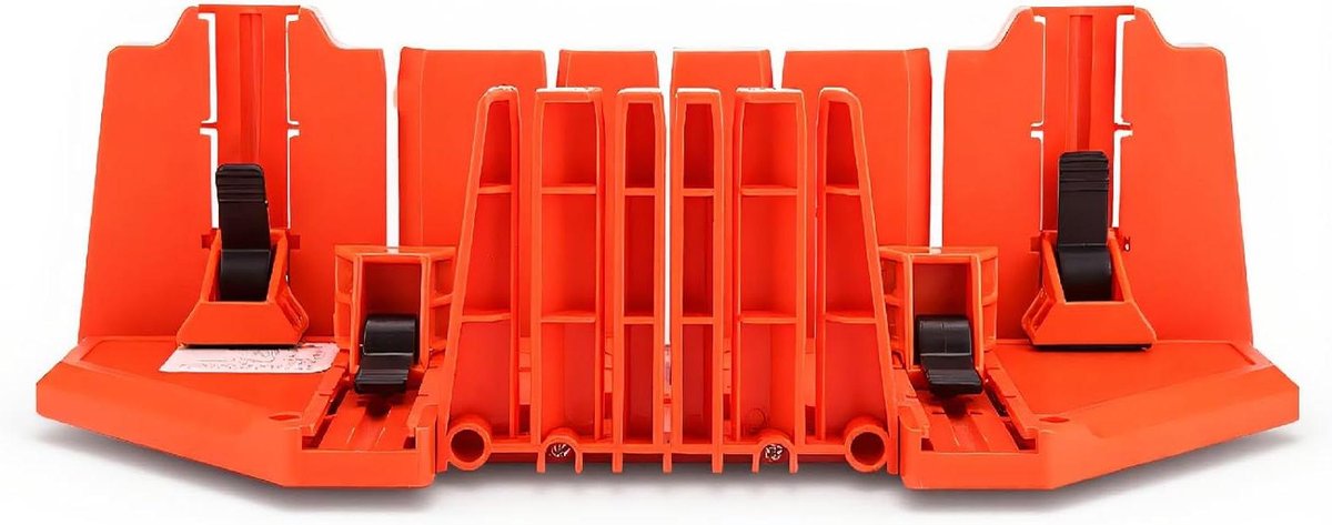 Verstekbak - Zaaggeleider Houtbewerking - Precisie Zagen - Veelzijdige Hoekopties - 36 x 14 x 11 cm - Oranje