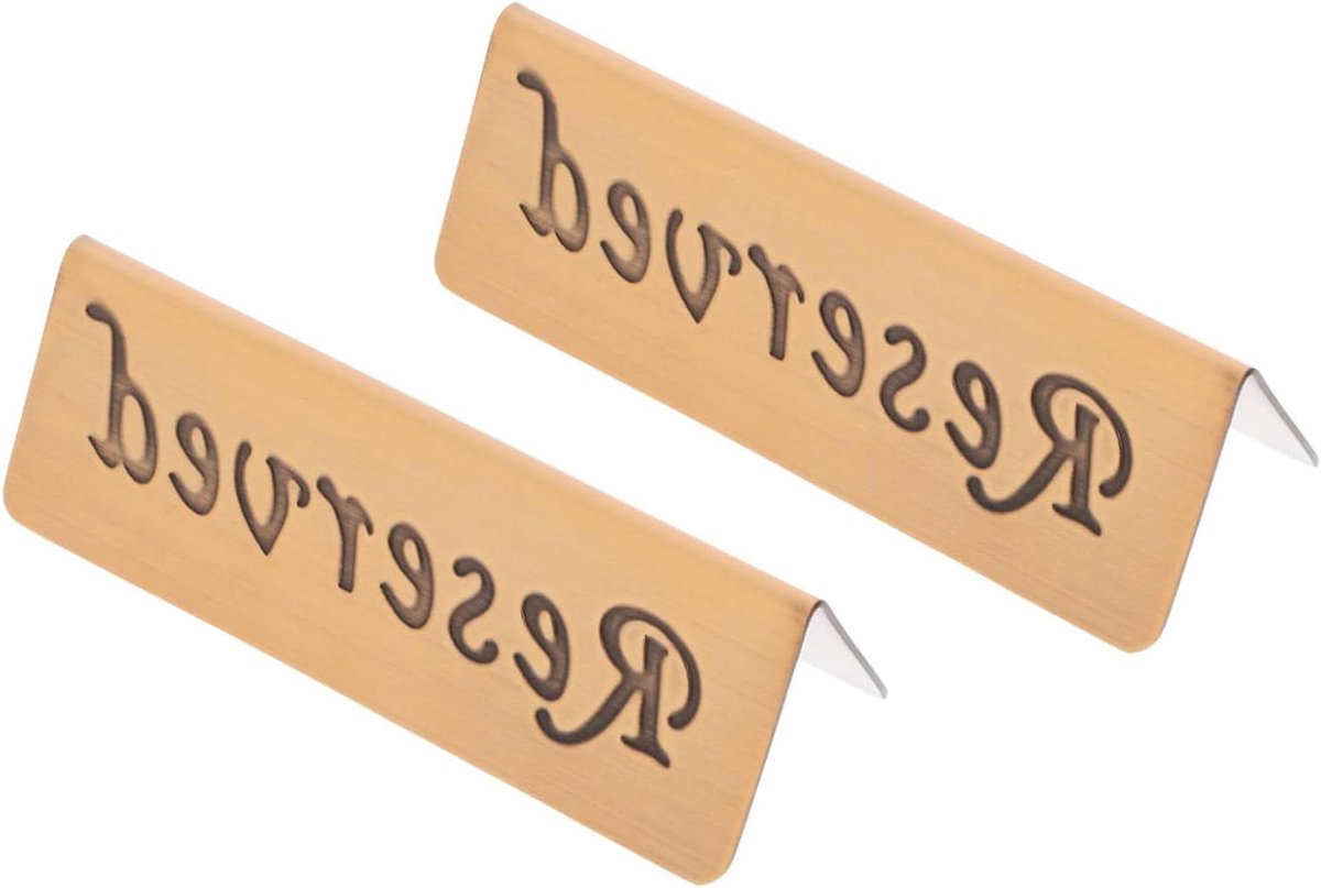 Reserveringsborden - Tafeltent Borden - Tafelbeheer - Roestvrij Staal - 12 cm - Goud