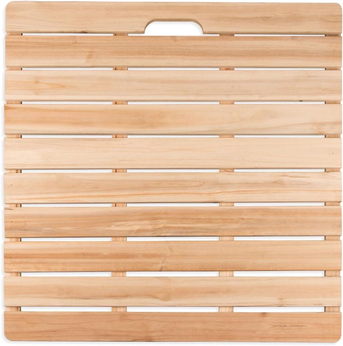 Houten Badmat - Douchemat Hout - Badkamer Decoratie - Waterdicht Antislip - 120 x 30 cm - Natuurlijk Hout