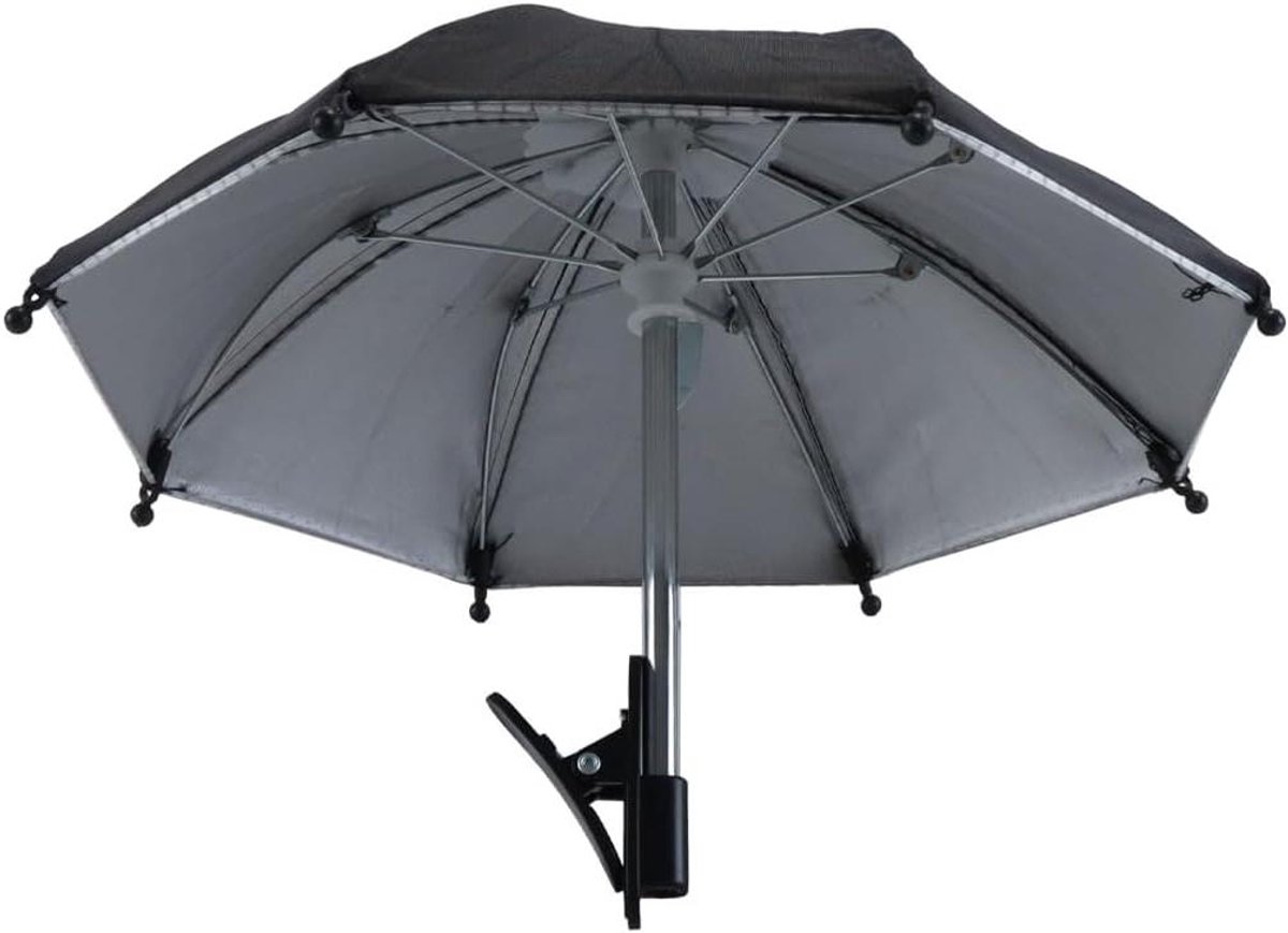 Telefoon Paraplu - Telefoon Zonnescherm - Scherm Weergeven - Regenproof en Anti-glare - 28 cm Diameter - Zwart
