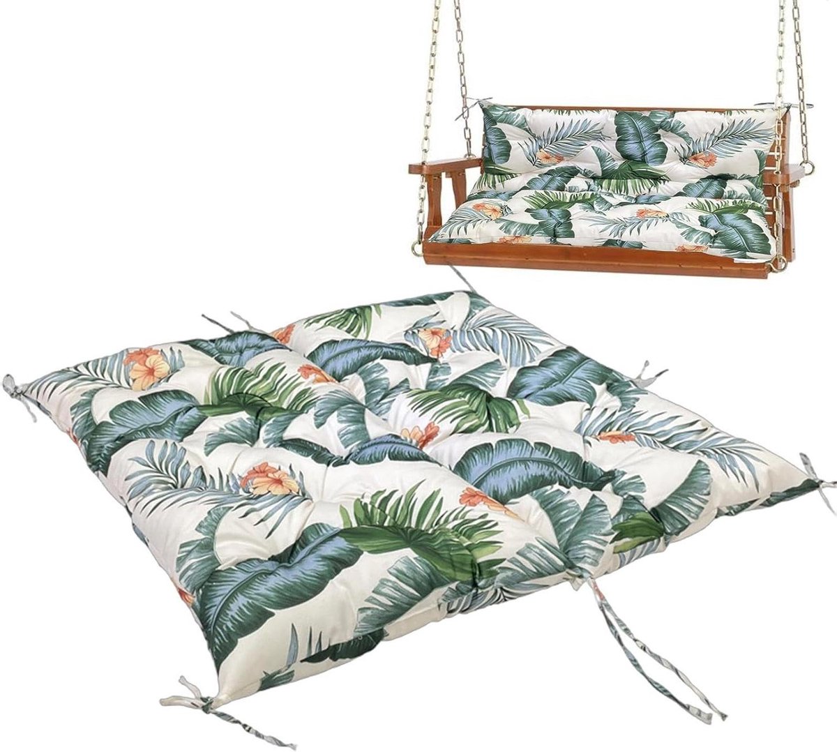 Tuinkussen - Schommelkussen Bankkussen - Buiten Zitten - Waterdichte Stof - 100 x 100 cm - Hawaiian Stijl