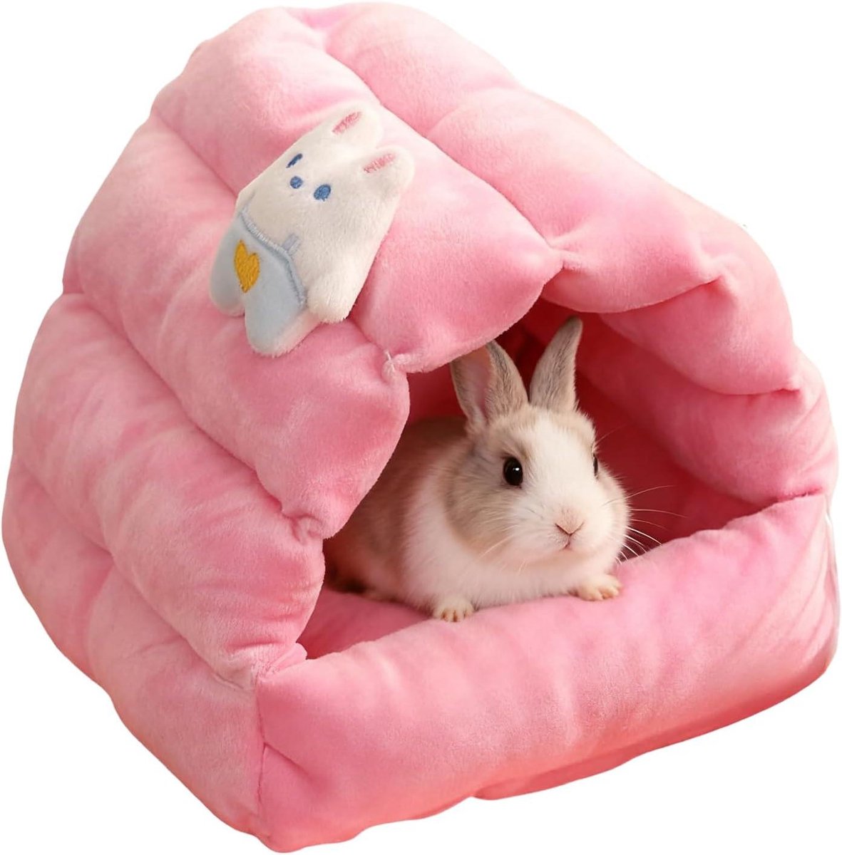 Dierenpluche bed - Nestgrot schuilplaats - Kleine dieren - Thermisch comfortontwerp - M - Blauw