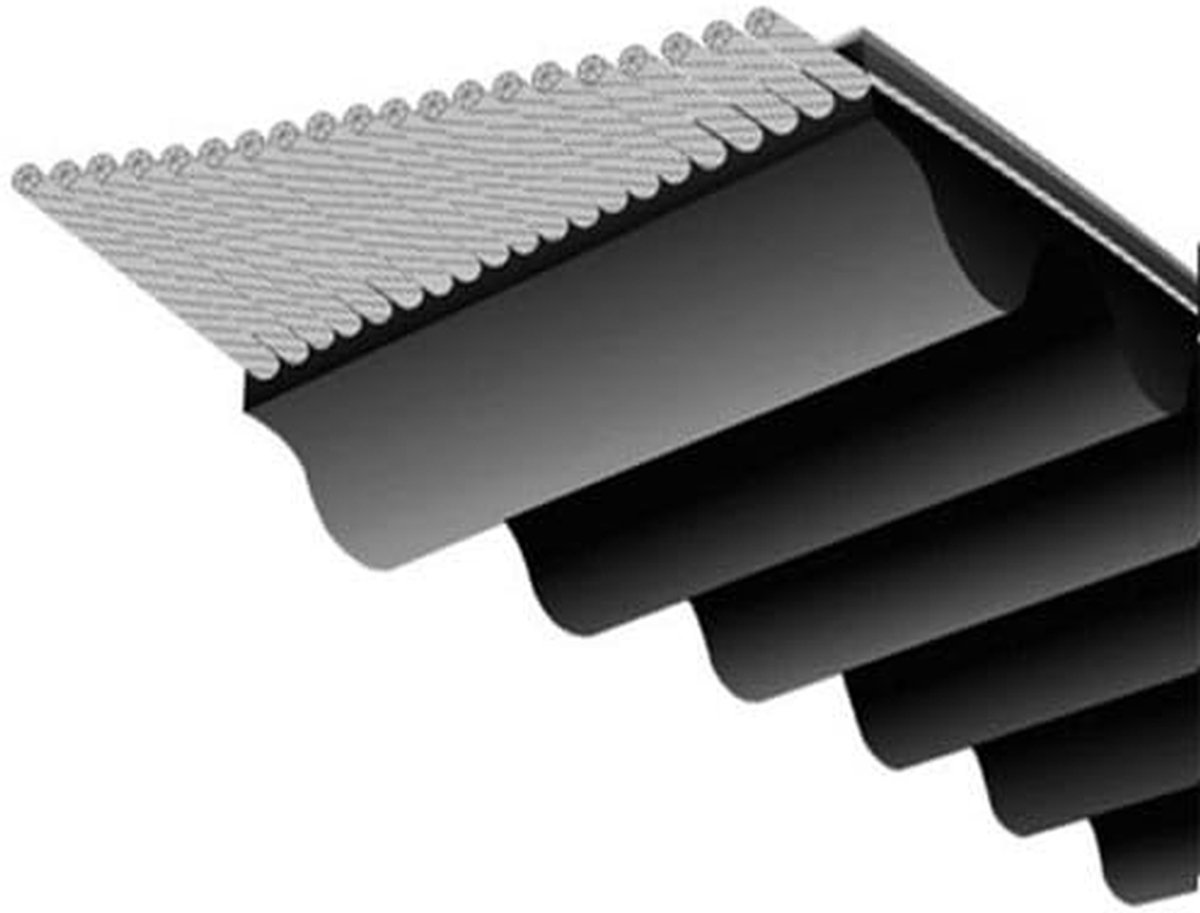 V-riem voor snijplaat - Tandriem - Gazononderhoud - Origineel onderdeel - 107 cm - Zwart