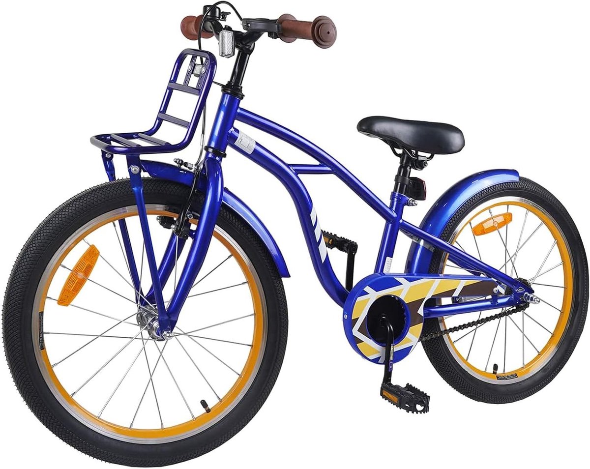 Kinderfiets - Jongensfiets Meisjesfiets - Fietstraining Leren - Laag Spanraam - 22 inch - Donkerblauw