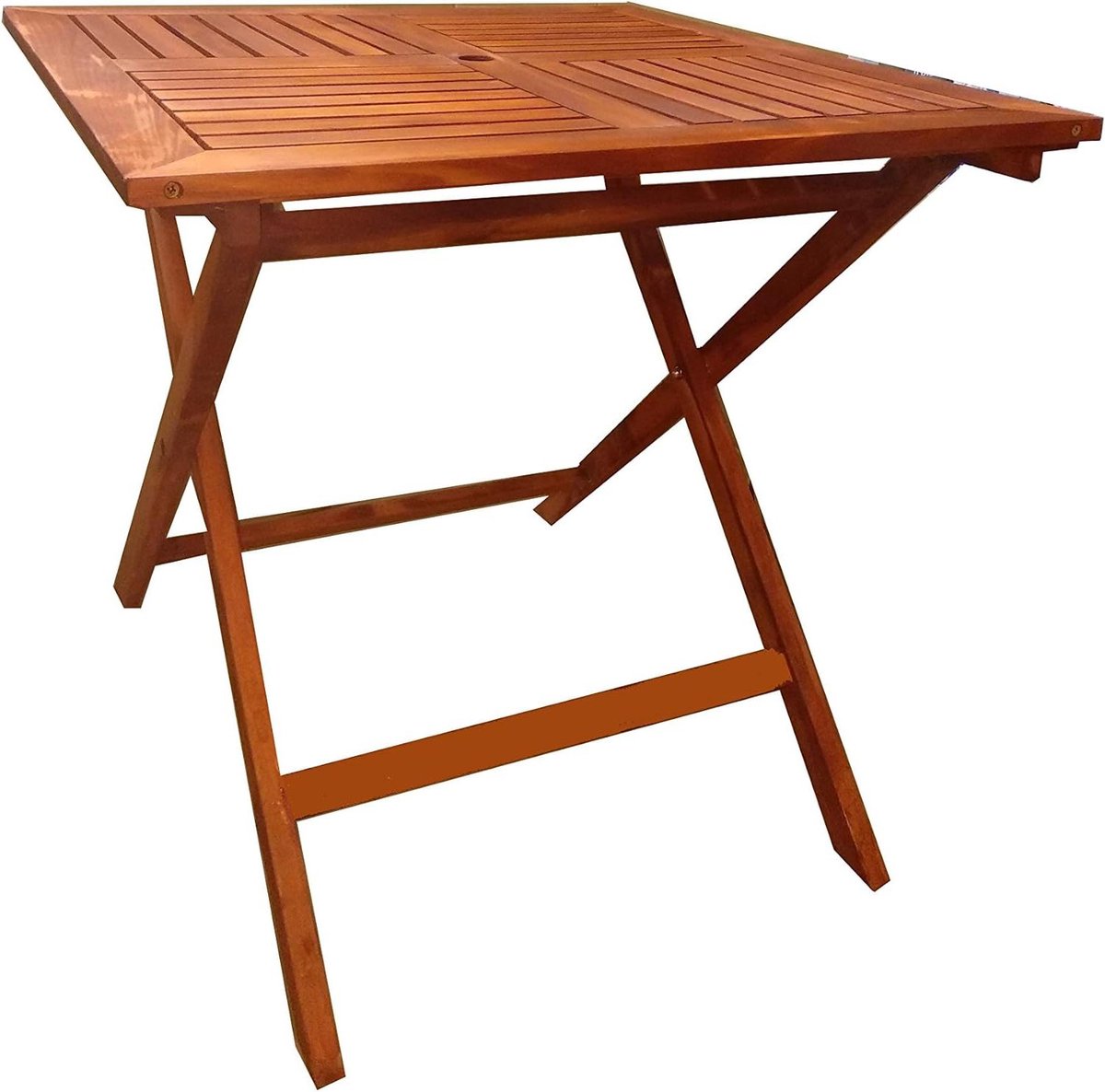 Houten Klaptafel - Opvouwbaar Tafelblad - Buiten Eten - 100% Linde Hout - 80x80 CM - Licht
