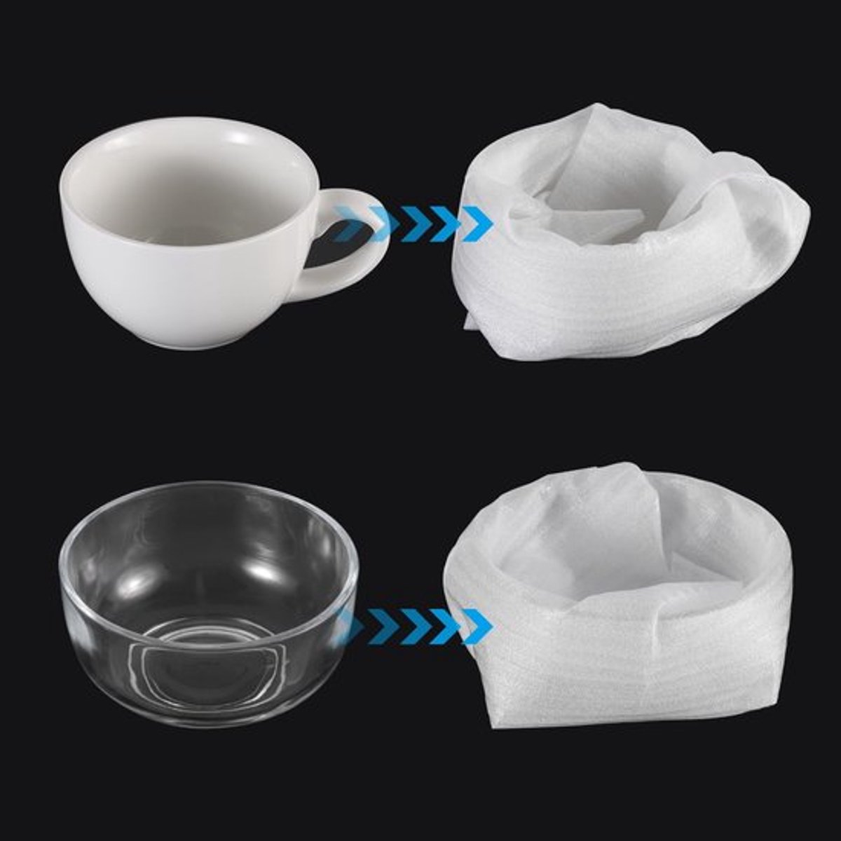 Foam Packaging Bags - Verhuisdozen - Schokabsorberend - 30 x 40 cm - Beschermingsmateriaal - Voor glazen en servies - Wit