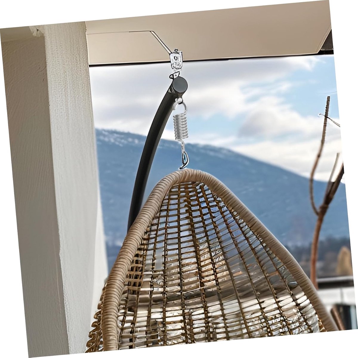 Hangmat Veer - Schommelhaak - Ophangen Stoel - Schokabsorberend - 13 cm - Zilver