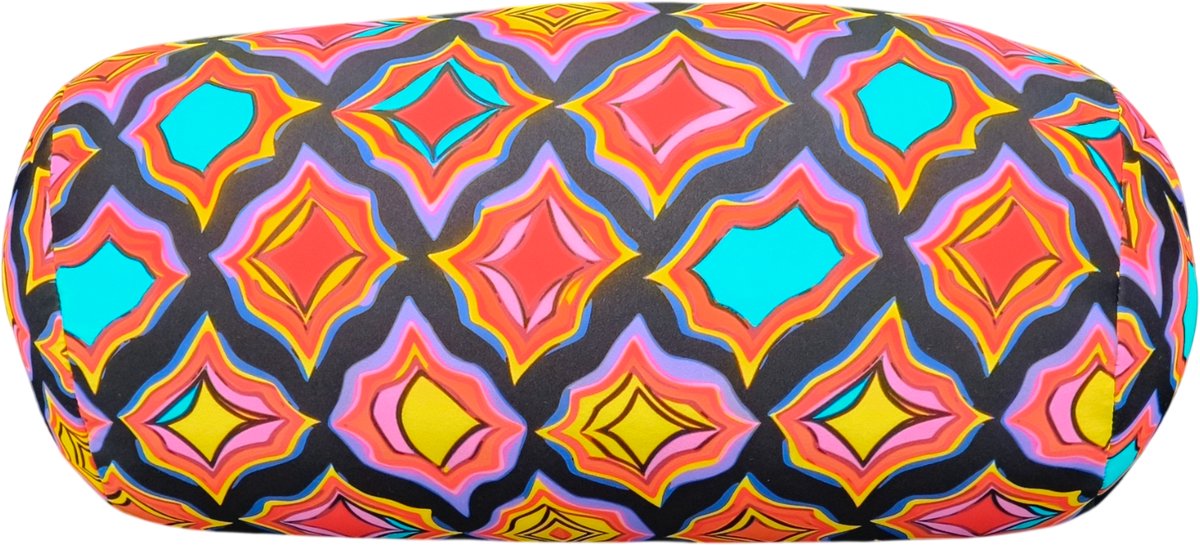 My Daily Pillow Rolkussen - Sierkussen Rond Cilinder 17 x 30 cm - mirror mirror-design - Stevig en zacht - Mooie print - Gevuld met microgranulaat - Vormvast & Wasbaar - Ideaal voor op de bank, bed, auto of op reis - Inclusief Wasnet
