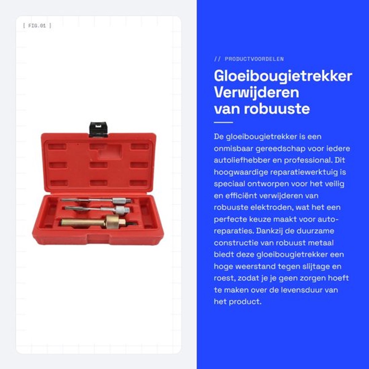 Gloeibougietrekker - Verwijderen van robuuste elektroden - Hoge weerstand - Auto-reparatiegereedschap - Duurzaam en efficiënt - Geschikt...