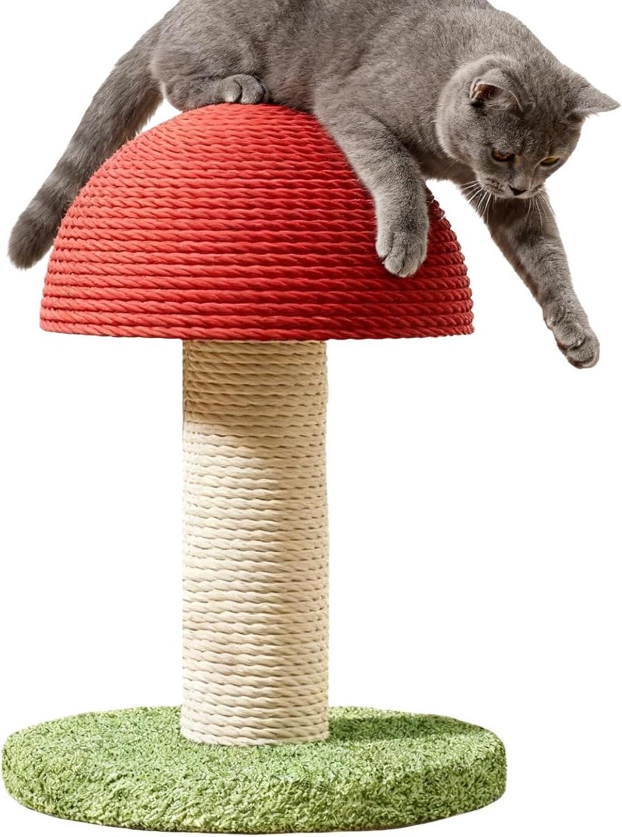 Kattenkrabpaal Paddenstoel - Krabmeubel Kattenspeelgoed - Katten Vermaken - Natuurlijk Sisal Touw - 20x28x16 cm - Niet gespecificeerd
