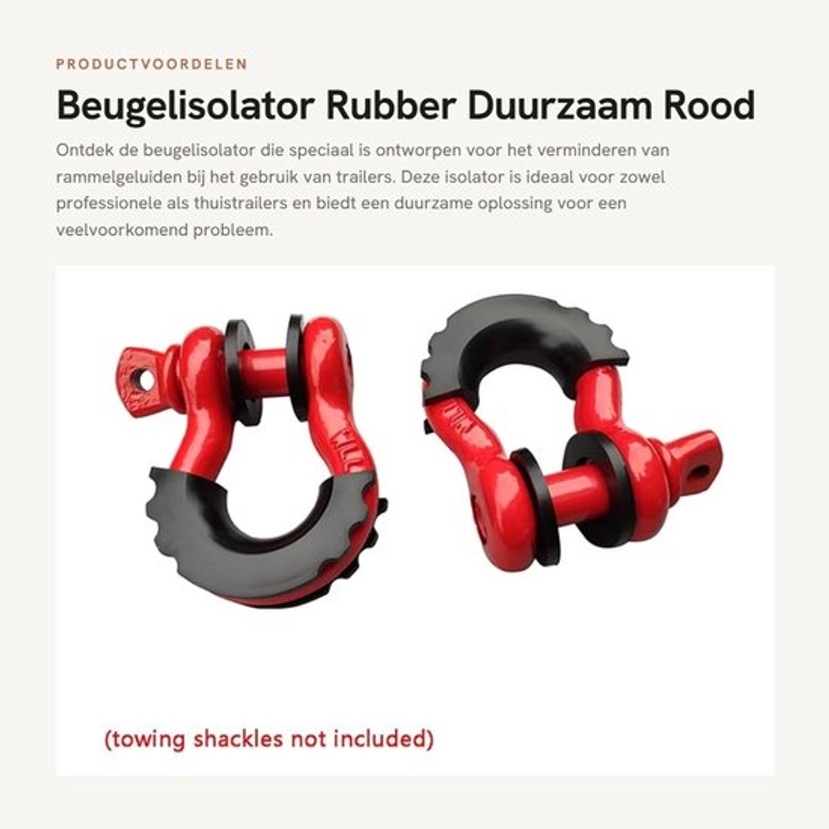 Trailer Trigger - Bescherming Bumper - Beugelisolator - Duurzaam Rubber - Eenvoudig te Installeren - Vermindert Rammelen