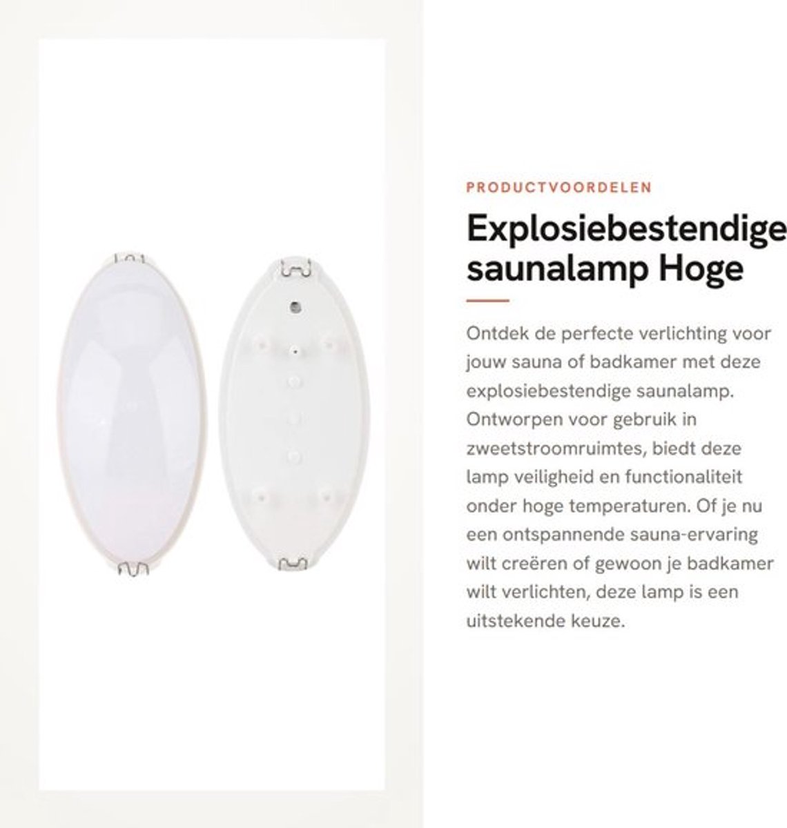 Saunalamp Explosiebestendig - Hoge Temperatuur - Badkamergebruik - Zweetstroomruimte - Home Saunaruimte - Veiligheidskenmerk - Badkamerlamp