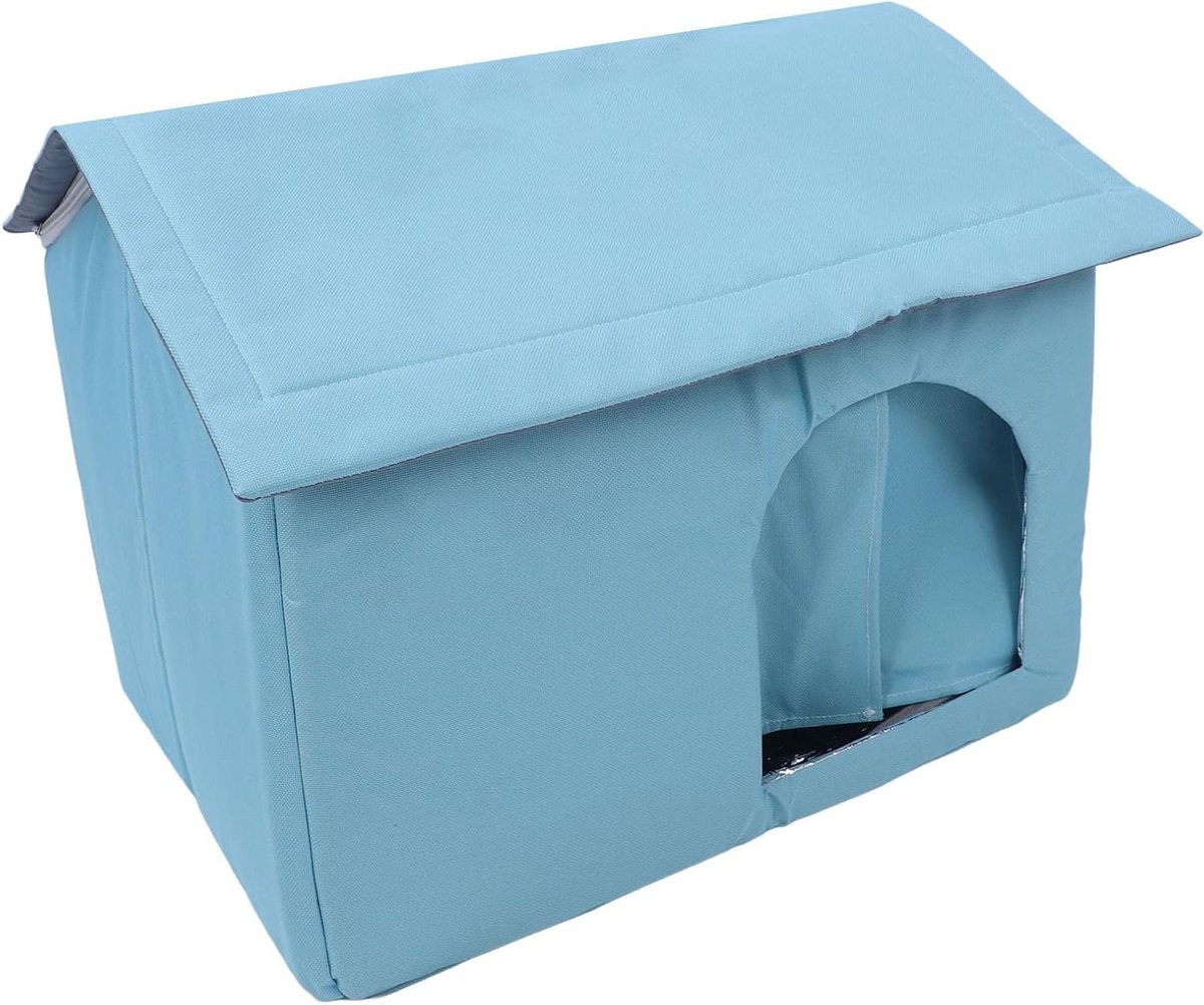 Kattenhuis Buiten - Buitenverblijf Kat - Koel Houden - 360° Waterdicht - Extra Groot #12 - Peacock Blue