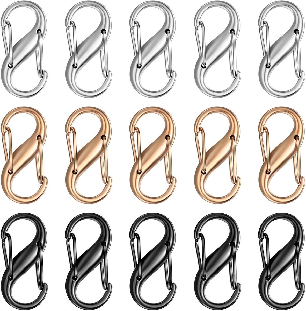 15PCS Anti-Diefstal Ritsbeveiligingsclips, Dubbel Vergrendelbare Ritshaak voor Koffers en Rugzakken, Ideaal voor Veiligheid en Bescherming van Waardevolle Spullen
