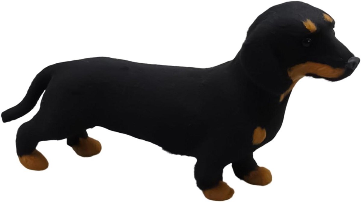 Dachshund Pluche Speelgoed - Hondenknuffel Hondje - Decoratie Huis - Hollow Lightweight Construction - 22 cm - Bruin