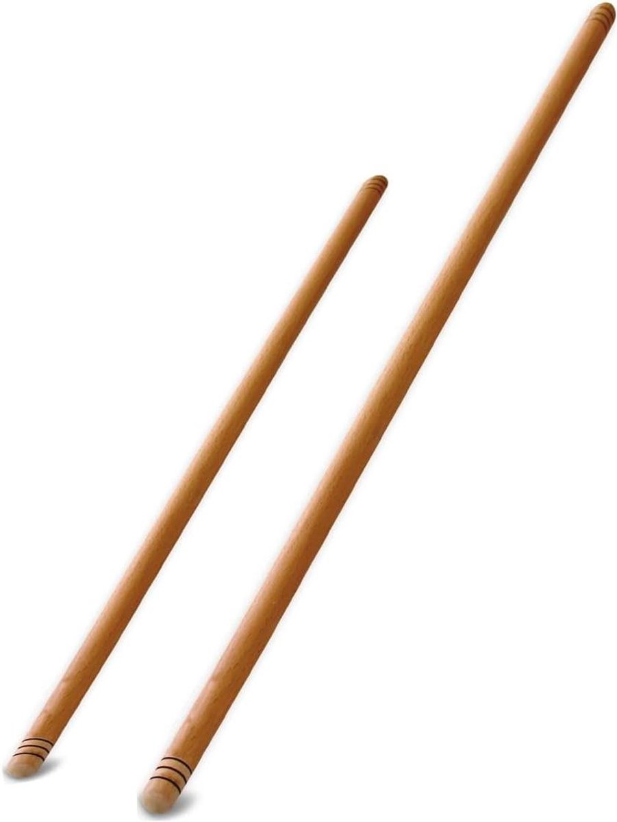 Deegroller Set - Oklava Hout - Deeg Rollen - Handgemaakt Beukenhout - 80 cm & 50 cm - Lichtbruin