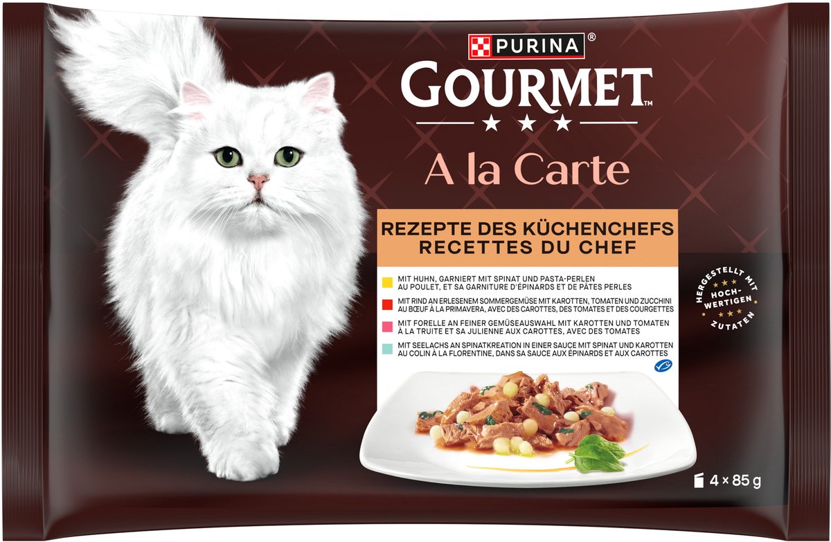 Purina Purina Gourmet A La Carte Chef’s Recipe Selection Wet Cat Food 4X85G