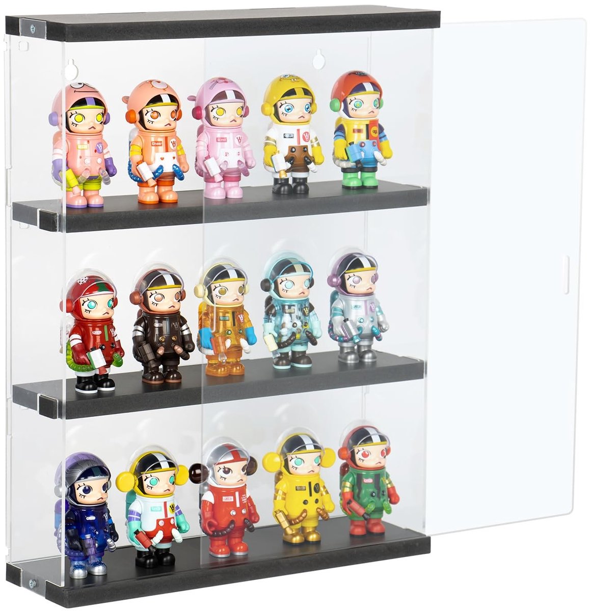 Omgoods - Acrylic Display Cabinet met 3 Lagen en Deur
