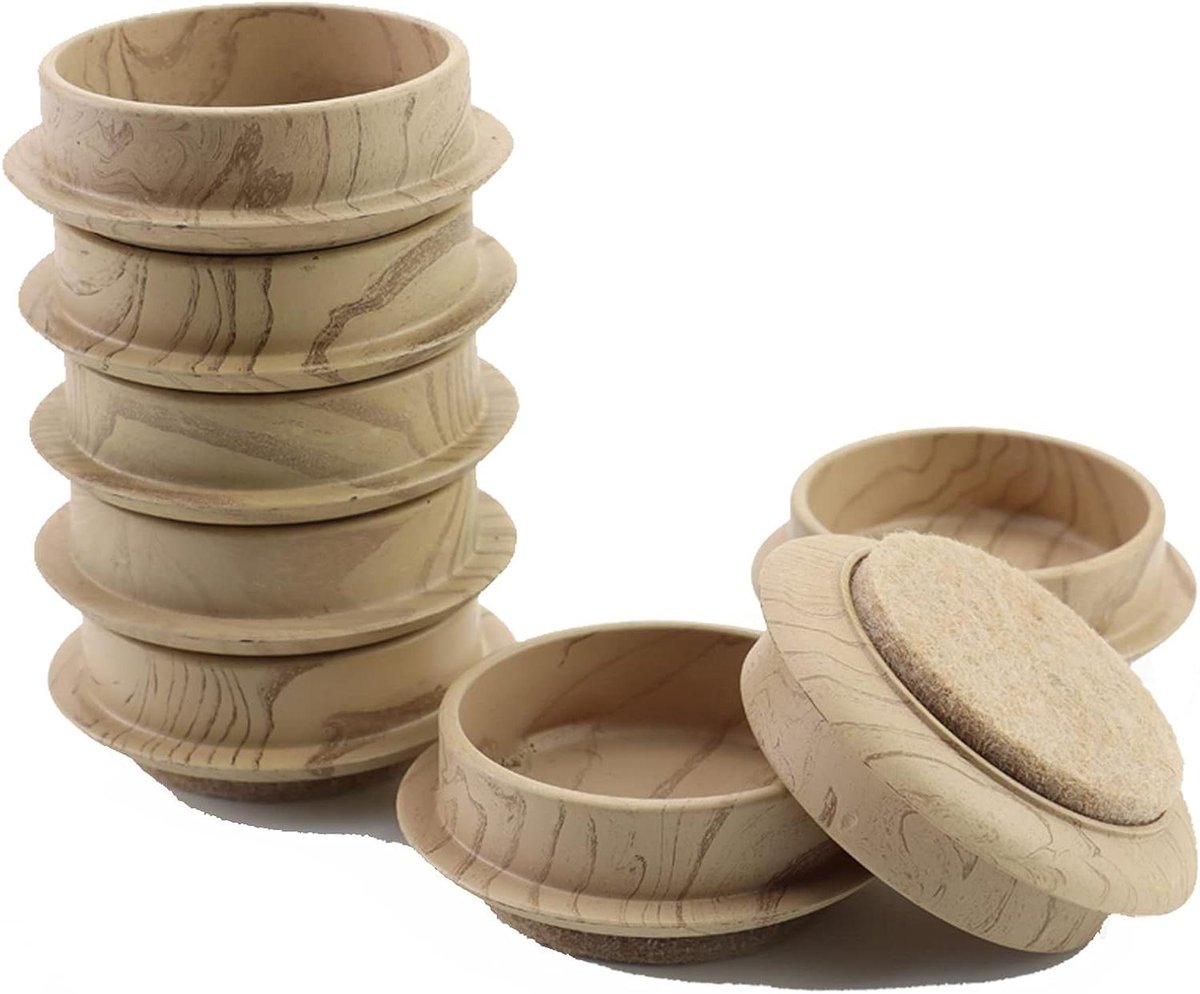 Vilten vloerbeschermers - Meubelhoezen stoelpoten - Meubels beschermen - Antislip en geluiddempend - 8 stuks 45 cm - Beige