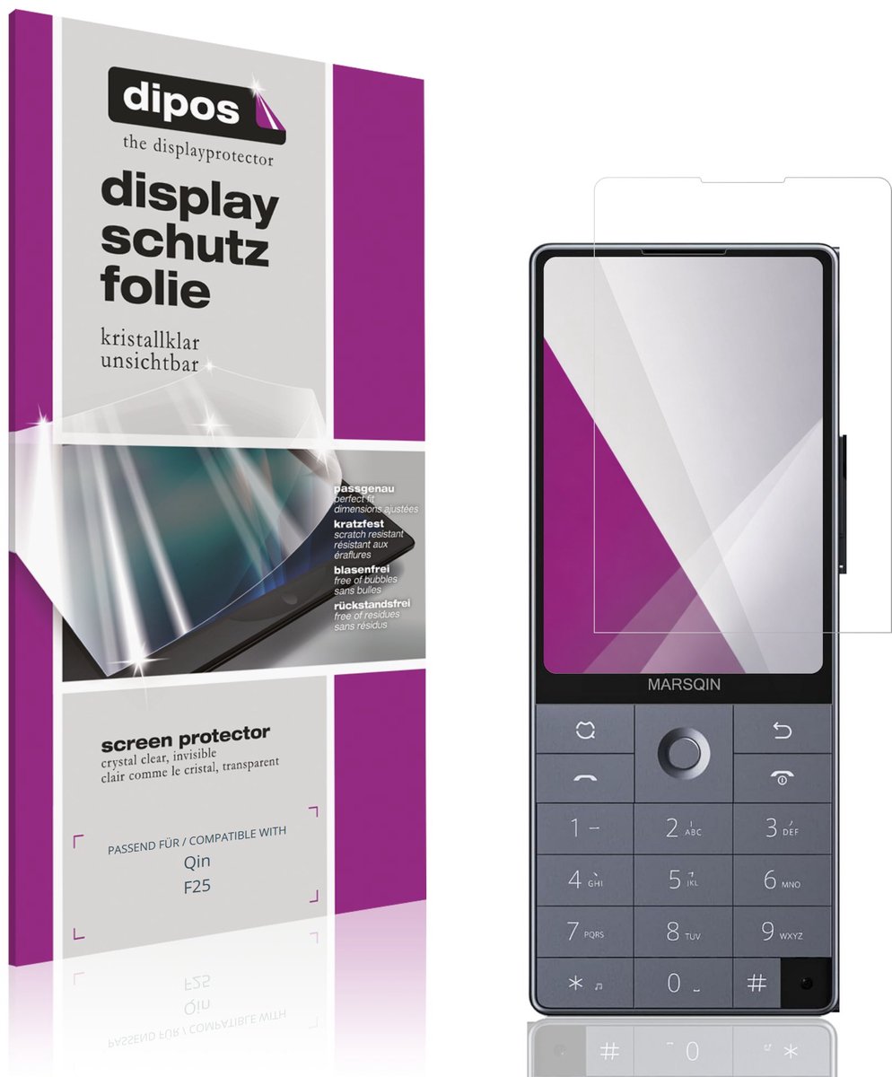 dipos – 4x Beschermfolie geschikt voor Qin F25 | Krasbestendige & heldere Screenprotector Ultra-Thin