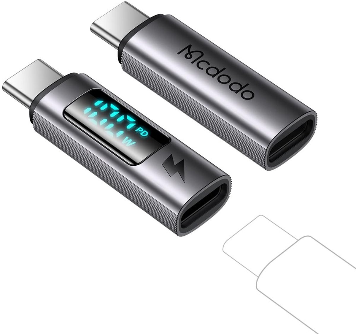 Omgoods - USB C Adapter met Snelle Oplading en LED Display