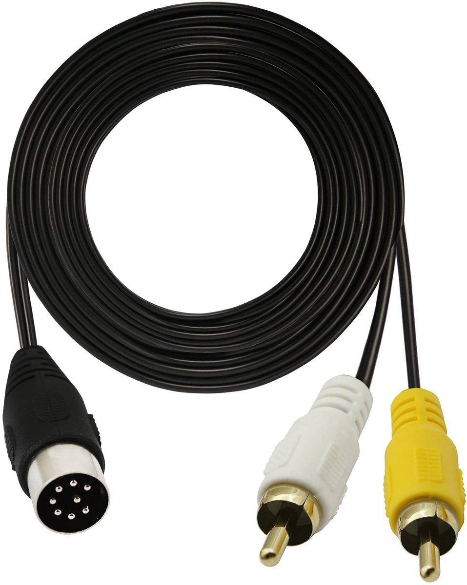 Omgoods - 8Pin Din naar 2RCA Audiokabel voor Muziekinstrumenten