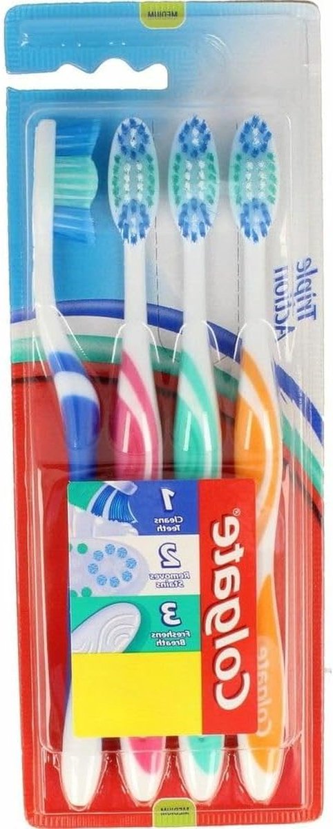 Tandenborstel - Handtandenborstel - Mondverzorging - Triple Action - 24 stuks - Blauw