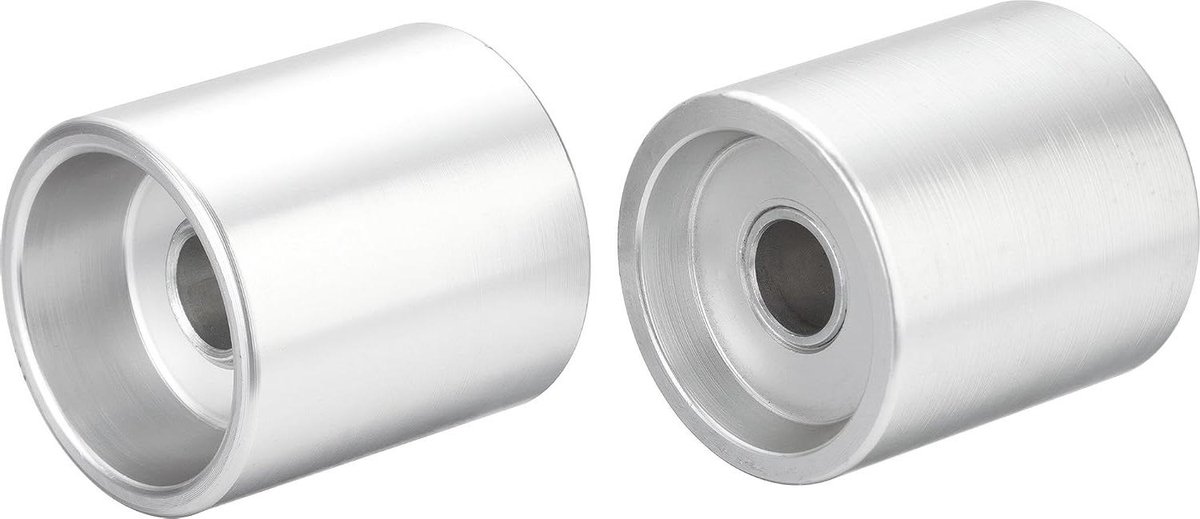 Voorwielenset Garagekrik - Onderdelen Krik - Krik Verplaatsen - Rubberen Pad - 4 x 4.5 x 4 cm - Zwart
