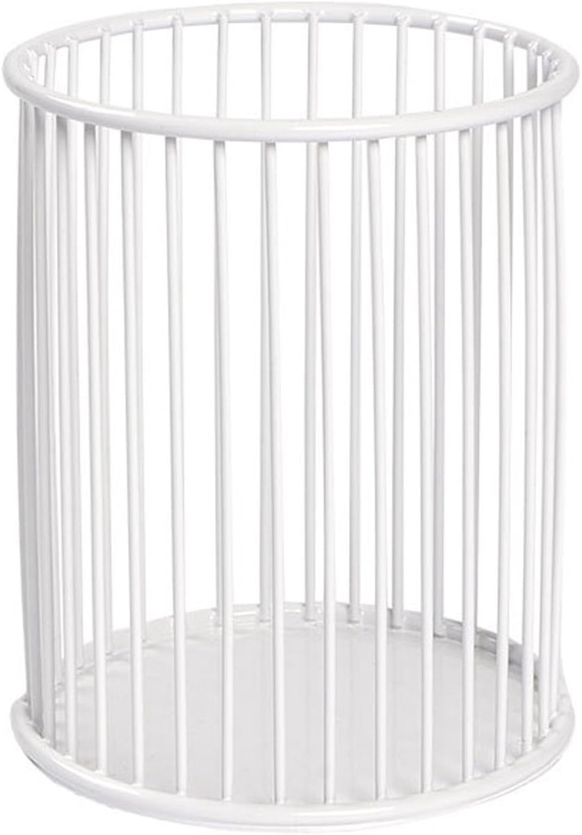 Metalen pennenhouder - Geschikt voor make-up kwasten, potloden, enz. op het bureau - voor het organiseren van spullen thuis en op kantoor - Wit - 10cm x 8cm