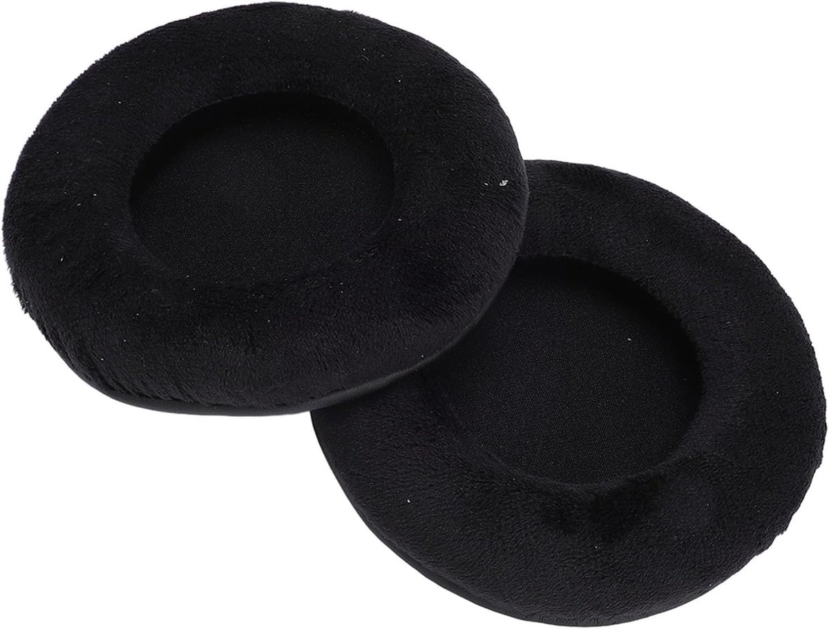 Oorkussens Hoofdtelefoon - Kussentjes Vervanging - Muziek Luisteren - Versterkte Stiksels - 110 mm Diameter - Zwart