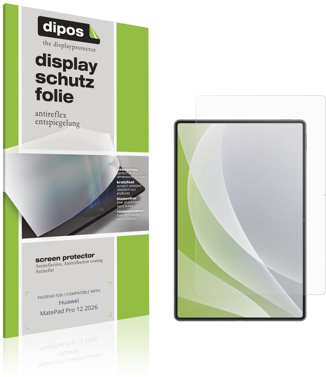 dipos – 2x Matte Beschermfolie geschikt voor Huawei MatePad Pro 12 2026 | Krasbestendige & antireflecterende Screenprotector Ultra-Thin